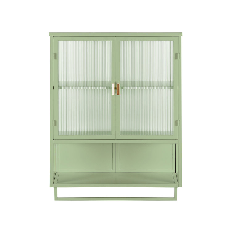 Latitude Run® Larock Glass+Metal Wall-mounted Bathroom Cabinet,Wall ...
